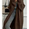 Women Oversized Long Knit Cardigan Loose Chunky Knit Open Front Sweater Coat With Pockets Winter Warm Outerwear