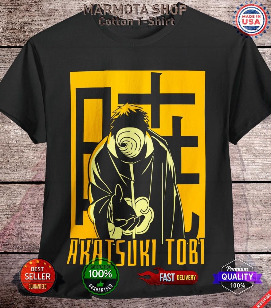 

Tobi Obito T-Shirt Naruto Shippuden Itachi Madara Uchiha Anime Unisex Tee Shirt S