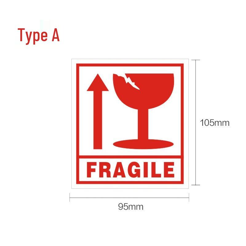 Self-Adhesive Fragile Label for Air Transport: Do Not Press/Drop, Anti-Pressure/Drop