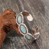 Bracciale Bohemien Aperto Retro con Accessorio Turchese Bangle Stiloso per Festival Musicali e Avventure di Viaggio
