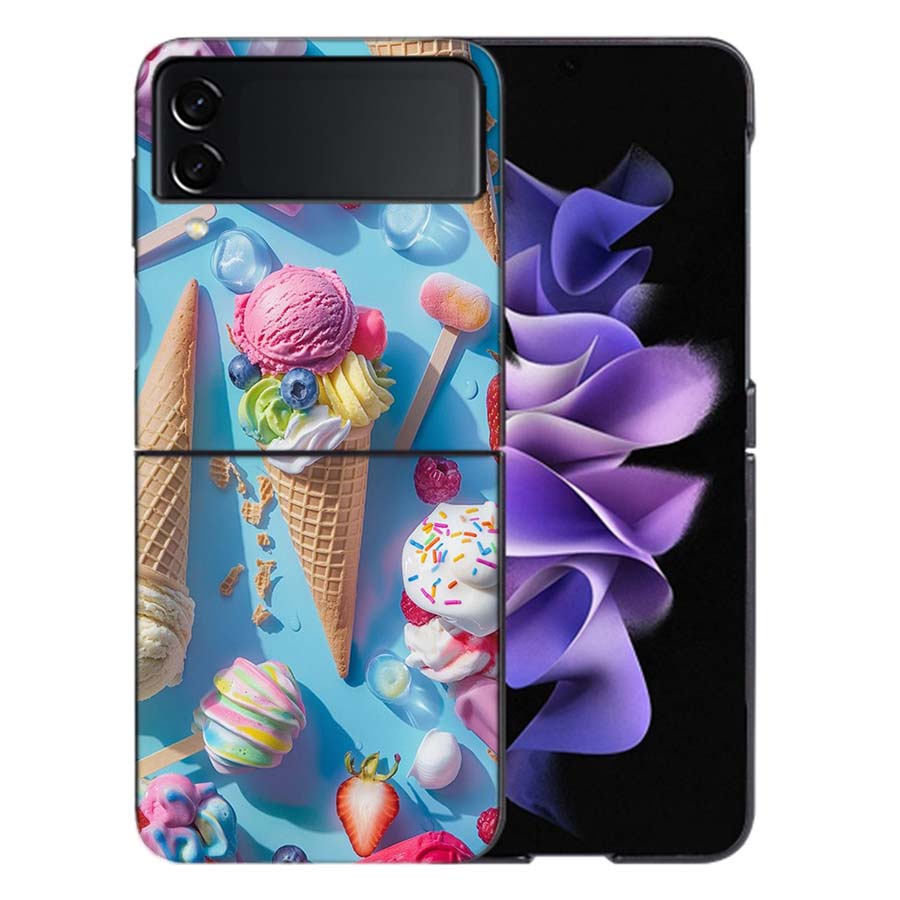 

Colorful Ice Cream and Popsicles Coque For Samsung Z Flip7 6 Galaxy Case Shockproof Z Flip5 Z Flip3 4 5G Hard Cover Phone TPU P Galaxy Z Flip 5 5G