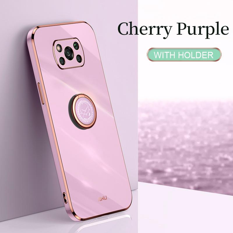 

Чехол-держатель с квадратным кольцом для телефона Xiaomi Mi Poco X3 Pro X 3 Nfc GT 5g Poko X3pro, роскошный мягкий силиконовый чехол-подставка poco x3 pro