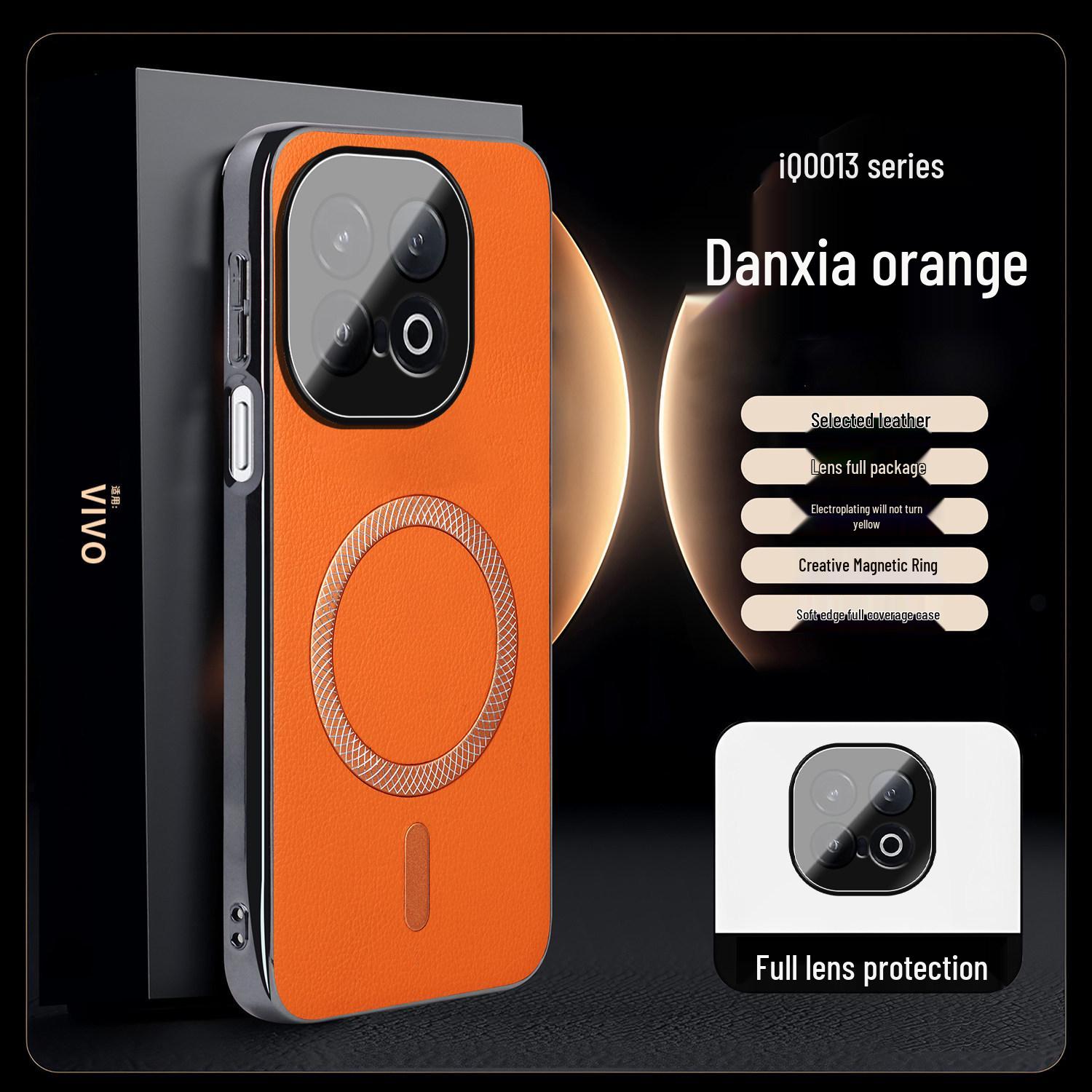 iQOO 13 Phone Case: Magnetic Ring, Leather, Full-Coverage, Drop-Proof, Unisex, Simple Design. iQOO 15