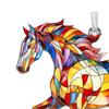 Pferd Acryl Sonnenfänger Buntes Pferd Weihnachtsbaumschmuck Reitergeschenke Frauen für Pferdeliebhaber