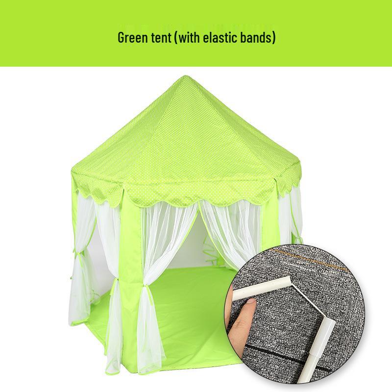 Hexagonal Princess Castle Play Tent for Girls - Indoor Role-Playing Toy Game, Small Size.