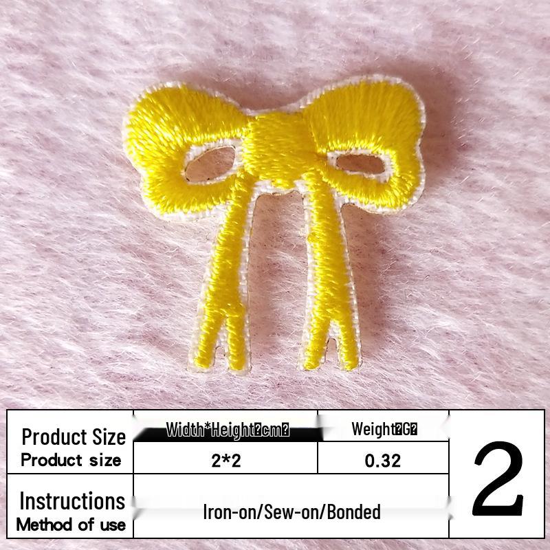 Small Cute Bow Embroidery Iron-On Cloth Patch for DIY Clothing & Accessories