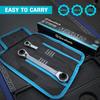DURATECH Ratchet Wrench Angled Ratchet Straight Type with Directional 72 Storage Bag Set of 2 4-in-1 Set, Wrench, Lever, Gears, CR-V Steel,
