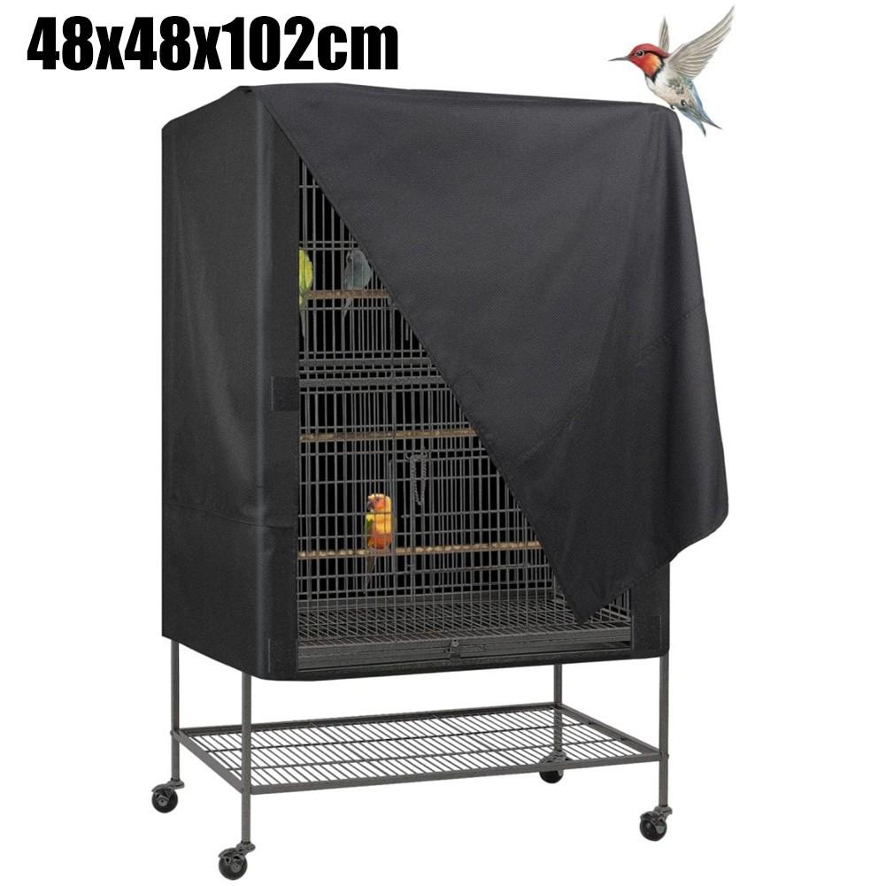 Breathe Easy with This Breathable Black Bird Cage Protective Fabric Cover 48x48x102cm