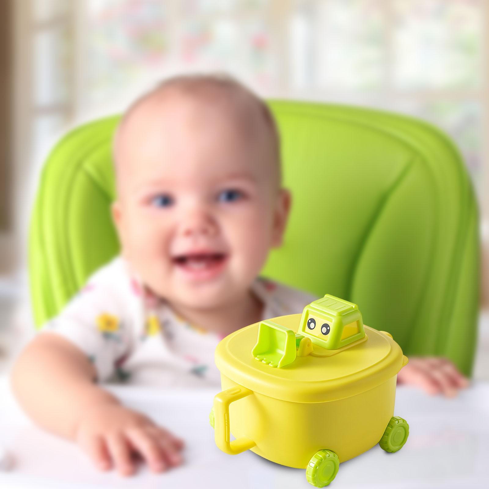 

Детская изолированная миска для дома и улицы, миска двойного назначения, устойчивая к падениям, противоожоговая присоска для детей One Size жёлтый