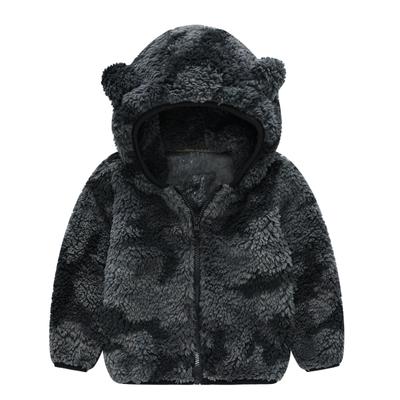 Fashion Warm Boys Woolen Hooded Coat Solid Color Zipper Coat Children's Winter Clothes Girls