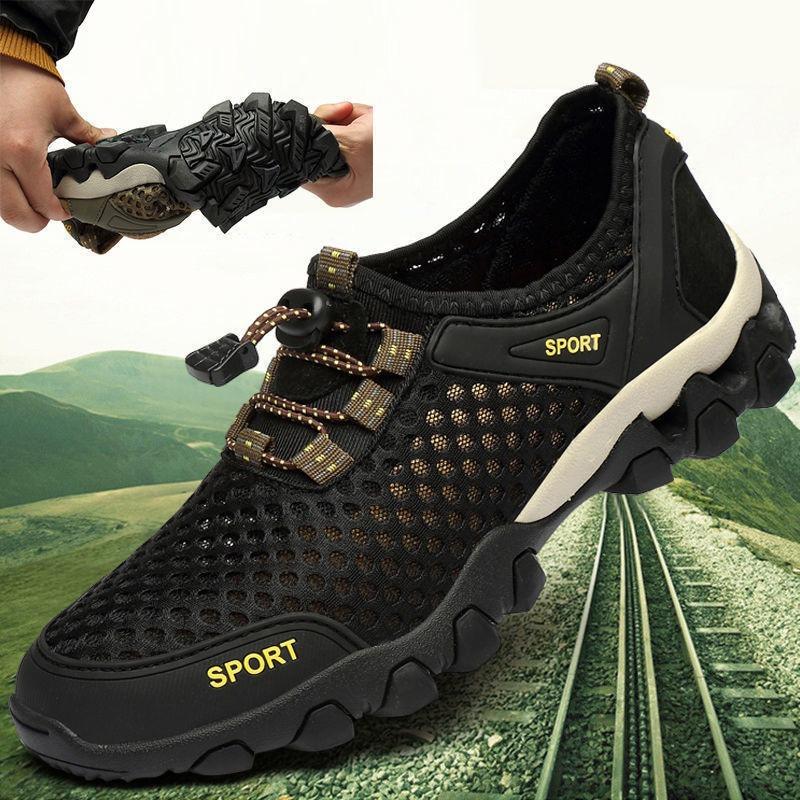 Shoes Mesh Shoes Summer New Men's Sports and Leisure Trendy Shoes Mesh Breathable Wading Hiking Shoes