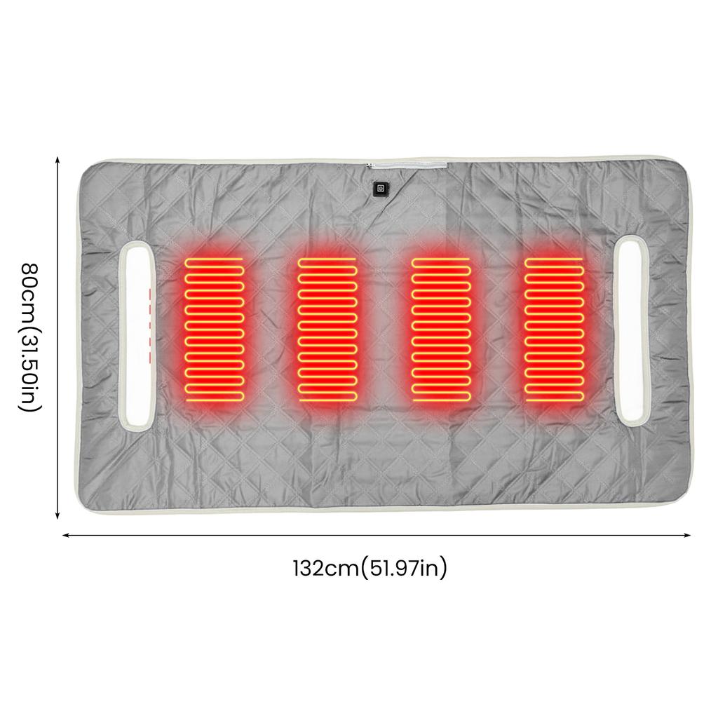 4-Zones Heated Seat Cushion For Golf Cart Electric Warming Seat Towel Blanket USB Rechargeable Heated Blanket Easy to Clean