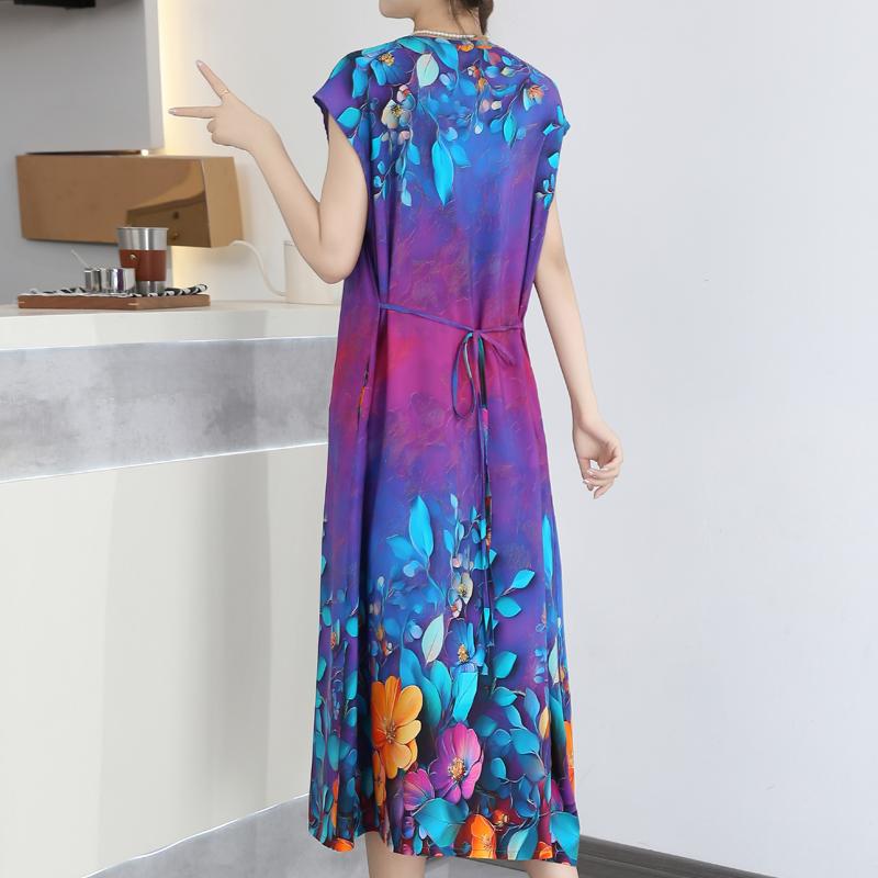 Elegant Summer Loose Dress Woman Clothing Casual Loose Plus Size Long Dresses