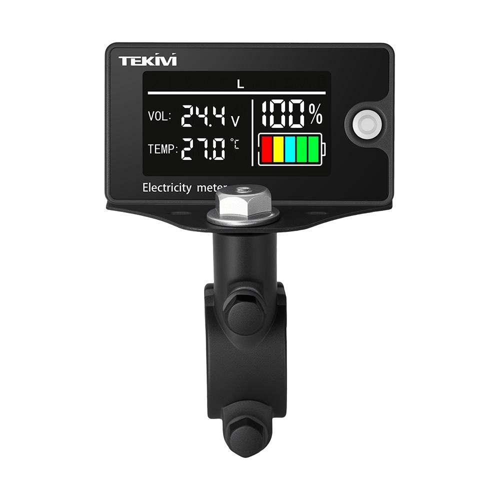 DC 8-100V Digital Battery Capacity Indicator Voltmeter LiFePO4 Lead-acid Lithium Battery Tester Meter with Temperature Display