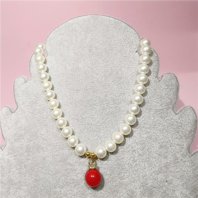 New Pet Collar Pearl Pendant Necklace Cat Jewelry Cute Collar Puppy Accessories Dog Chain Chihuahua Wedding Jewelry Stuff
