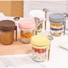 350ML Overnight Oat Cup Glass With Lid And Spoon Seal Food Breakfast Cup Portable Cereal Milk Salad Yogurt Cup Kitchen Item Cup