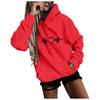 Kaixinjiuhao Women Fashion Casual Fun Print Hooded Sweatshirt Loose Sports Tops Pullover