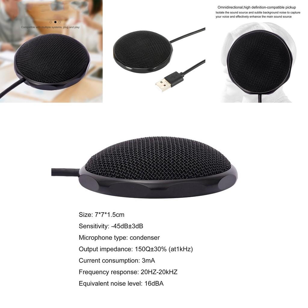 Usb Microphone 360 Degree Omnidirectional Design For Remote Office And Meetings
