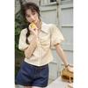 Mishow Women's Textured Bubble Cotton Slim Fit Polo Shirt