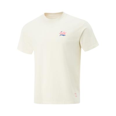 Li Ning X League Of Legends Kollaboration Sport Lifestyle Serie Buchstabenprint Atmungsaktiv Vielseitig Kurzarm T-Shirt Herren Oberteile Off-White AHSVD81-1
