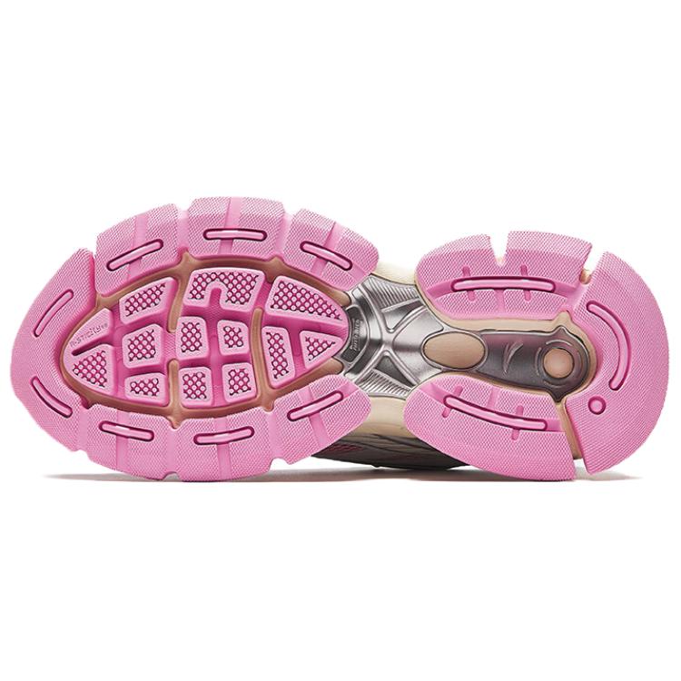 New Anta Champion Series Anti Slip Wear Resistant Low Top Casual Shoes Women's Pink Silver 122438805A-3