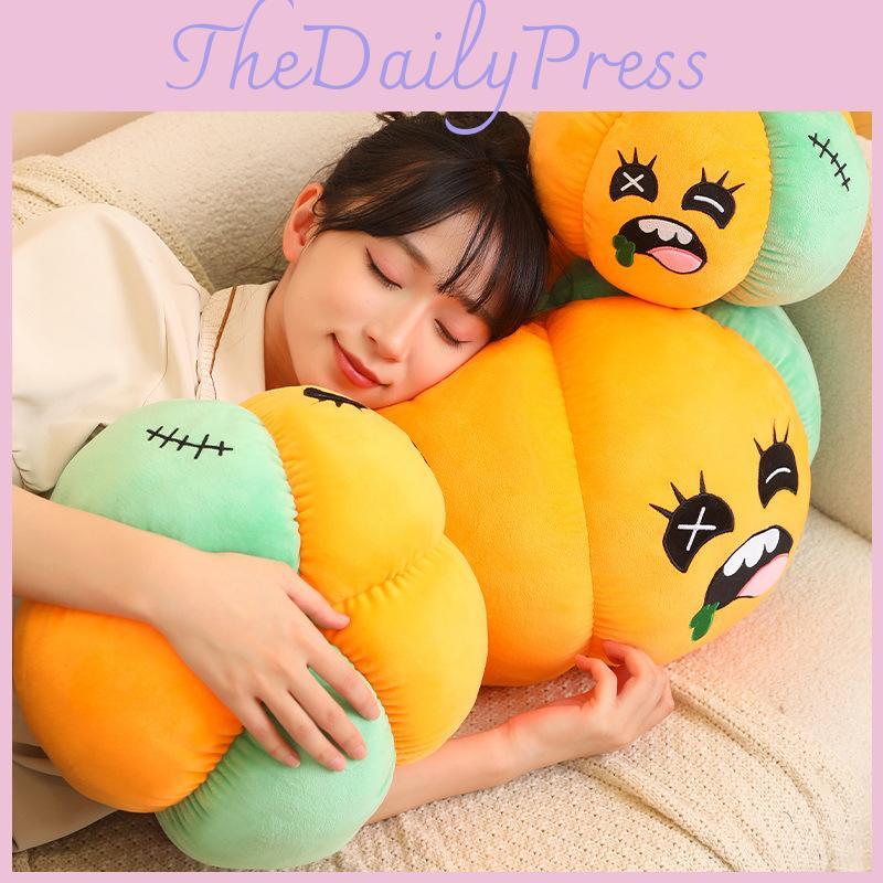 Delightful Zombie Pumpkin Stuffed Toy Halloween Kids Room Decor Children Gift