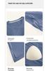 2026 Women's Spring/Summer Blue Nightgown with Built-in Bra, Short Sleeves, Round Neck, Casual Homewear Style
