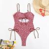 One Piece Swimsuit Women New Leopard Sling Bodysuit Sexy Hollow Out Swimwear Summer Monokini Beachwear Bathing Suit Female