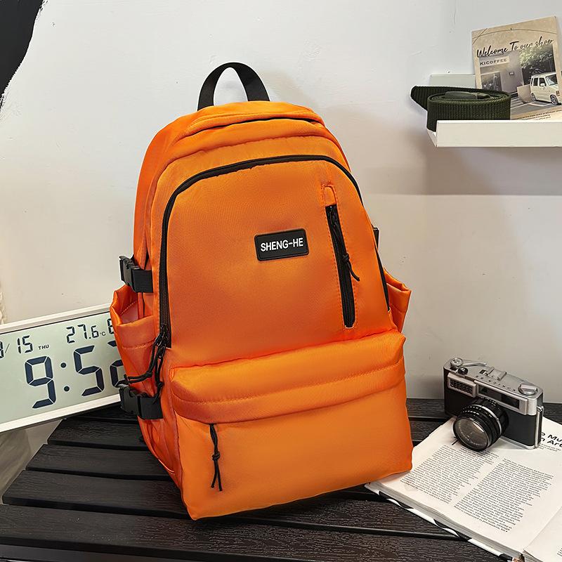 School bag women's fashion new junior high school high school college student large capacity backpack ins simple travel backpack men