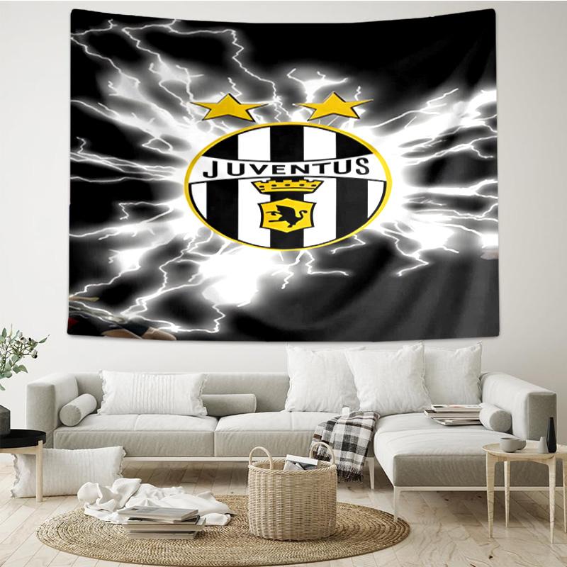 1PC Juven-tus Football Club Printed Tapestry Room Decoration Wall Hanging for Living Room Bedroom, dormitory, Birthday and Christmas gifts