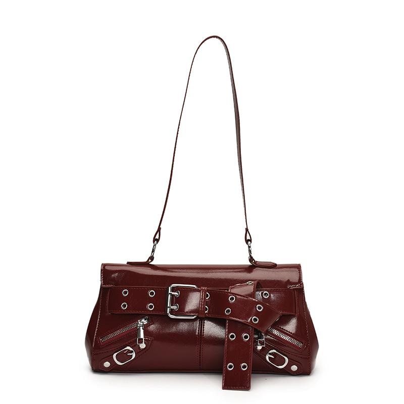 New Fashion Underarm Bag Women's Belt Buckle Shoulder Messenger Bag