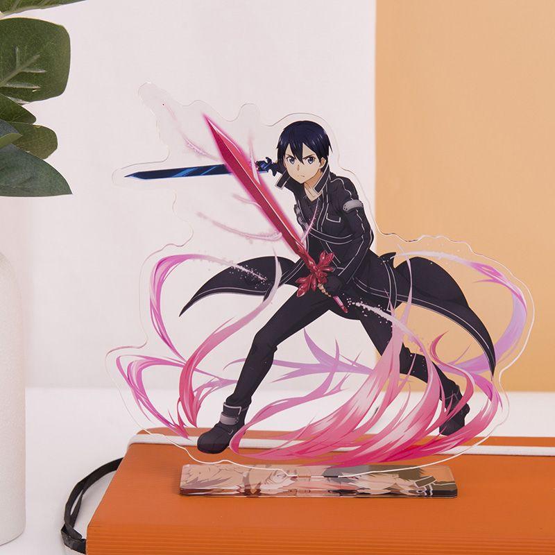 Sword Art Online Anime Zubehör Acryl-Ständer Modell Asuna Kirito Schreibtischdekoration Sammlerspielzeug Geschenk