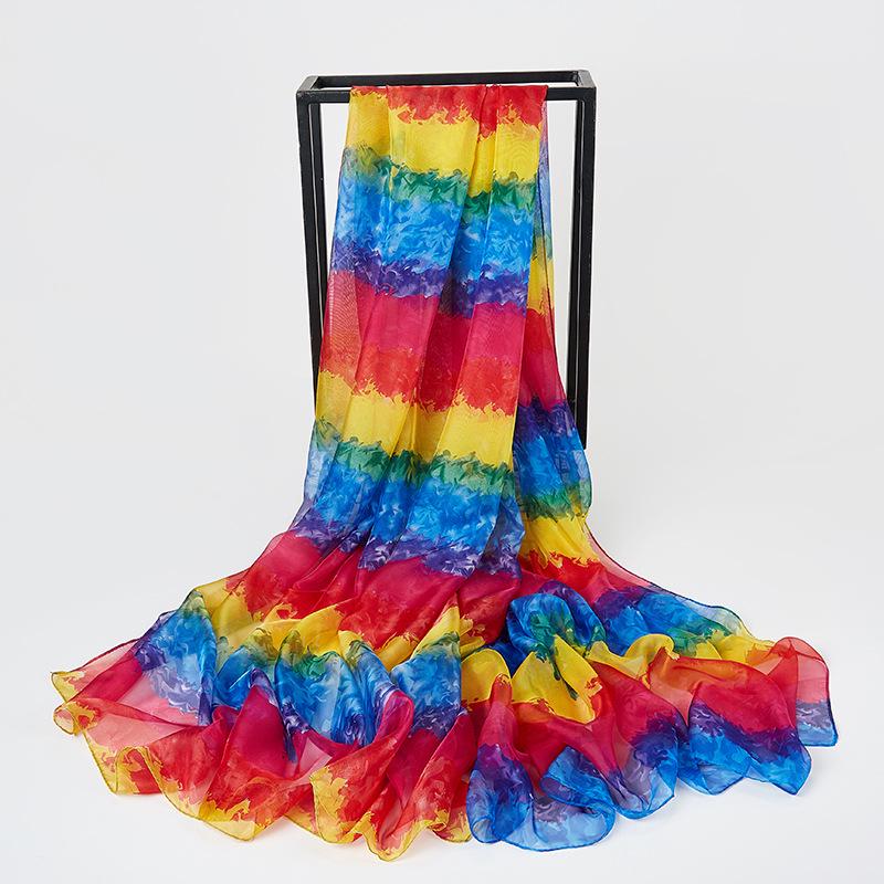 All-Season Oversized Chiffon Scarf for Women - Sun Protection & Versatile Wear