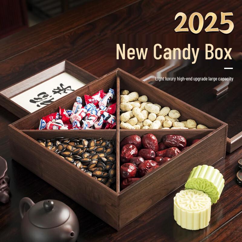 Walnut Wood Square Snack and Candy Tray