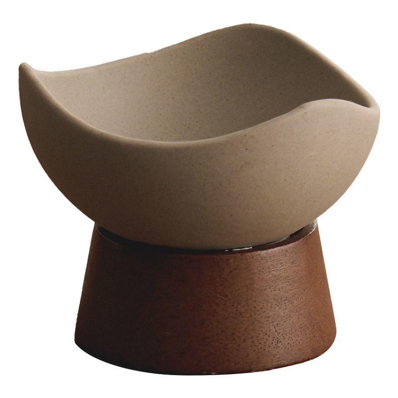 Keramik-Eisbecher im japanischen Stil, Dessertschale aus grober Keramik, hochwertiger Eisbecher, hochfüßiger Snackschalenbecher