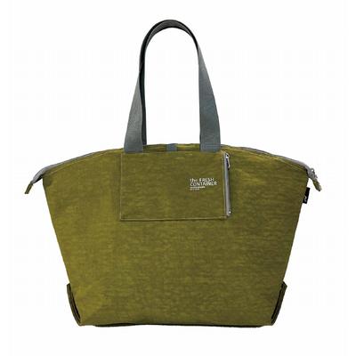 6421 Large Foldable Simple Cold Storage Tote Bag PT Thermo Keeper [Rootote] Barrel-B (03 Olive)