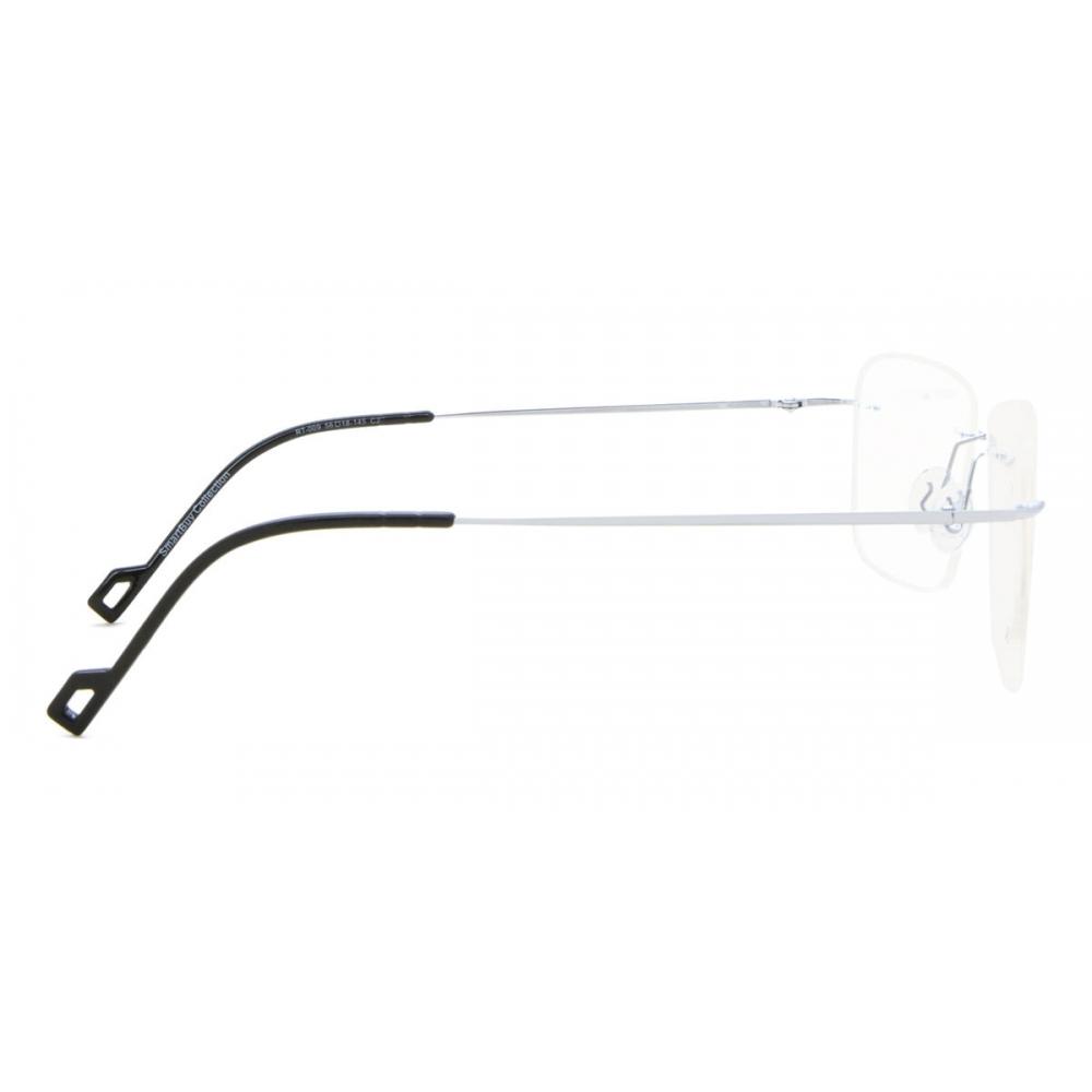 Rimless Rectangle Shiny Silver SmaRtbuy Collection Henny Rt 009 C2 Fashion Unisex Eyeglasses