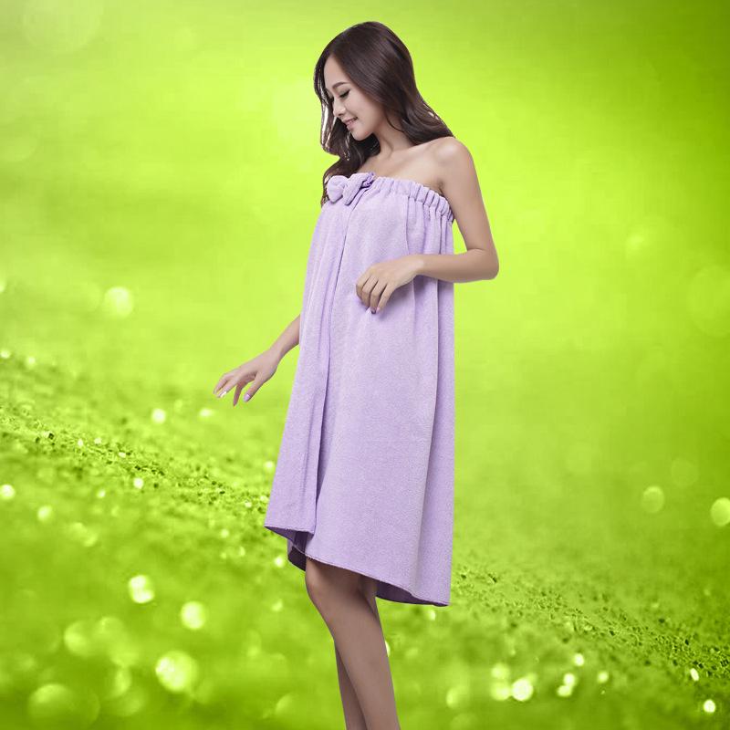 Extra Thick Strapless Bow Bathrobe & Wearable Towel