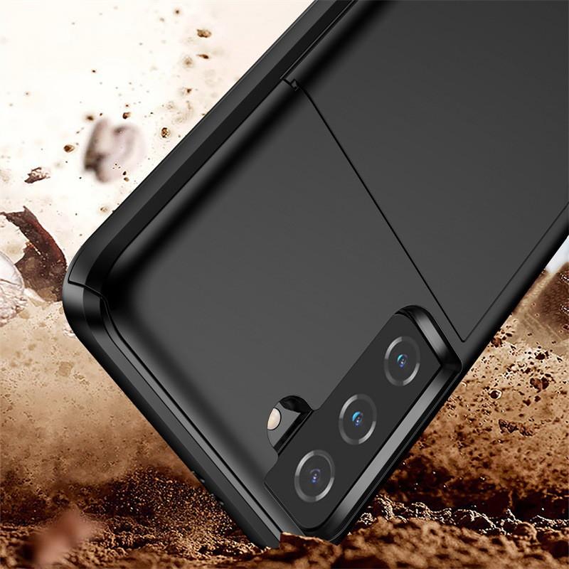 Suitable S24FE Phone Case S21 Two-in-one Slide Card Wallet Note20 Drop Resistance Protective Cover S23
