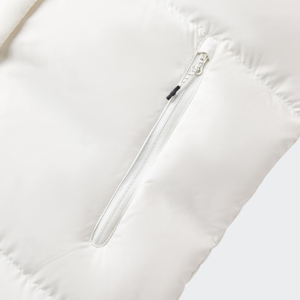 Adidas Puffy Long Down Jacket Warm Sports Casual Hooded Long Sleeve Down Coat Women Jacket Han-Jade-White JV6196