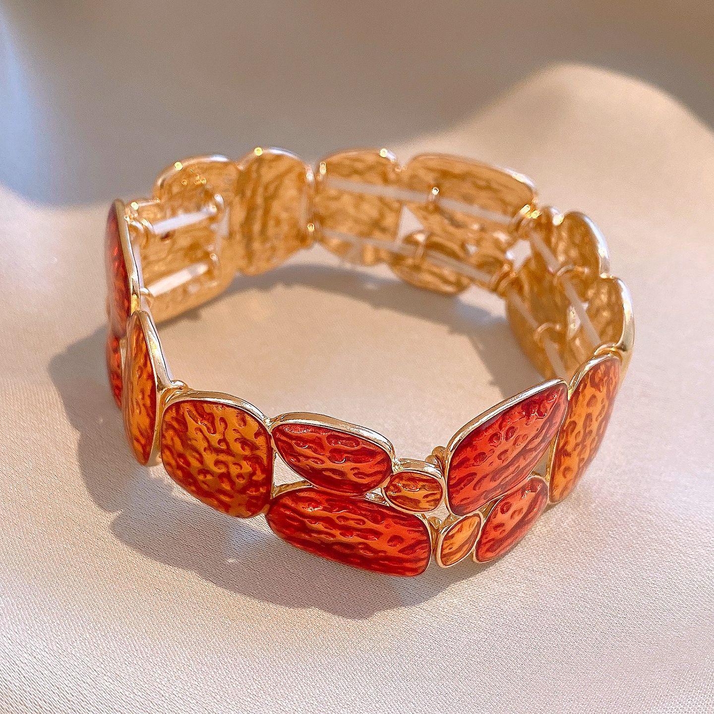 Европейские и американские нерегулярные геометрические splicing масляные капли браслет серьги персонализированные ретро украшения