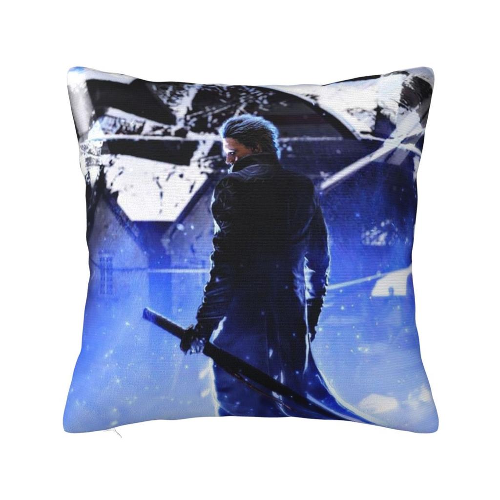 Vergil From The Devil May Cry Seri Square Pillowcase Pillow Cover Polyester Cushion Decor Comfort Throw Pillow for Home Sofa