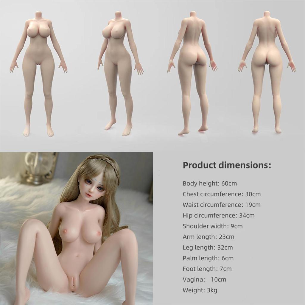 100% Silicone Sex Doll with a Realistic FeelMale Masturbator Sex Toys Huge Life-Size Adult Toy 3D Realistic Pussy Ass Silicone Vagina 3kg 60cm
