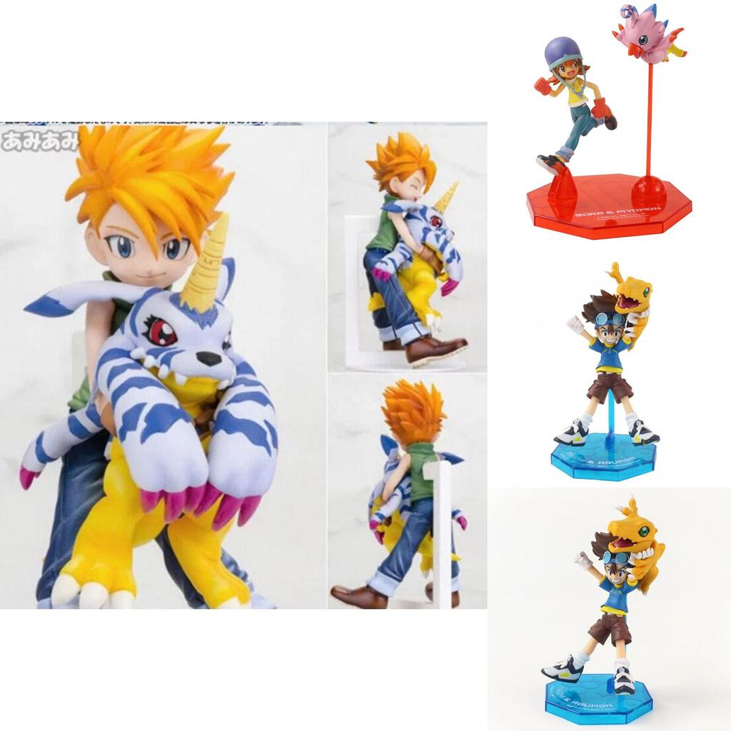 Brinquedos de Figura de Ação Digimon Digital Monster de Qualidade Premium Yagami Taichi Agumon Colecionável