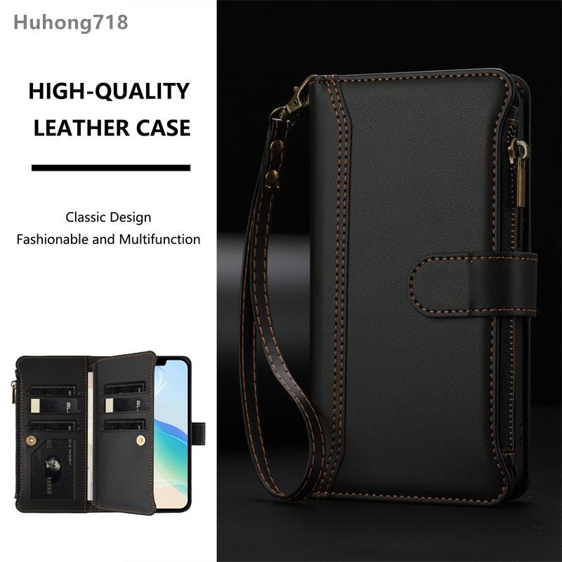 Zipper Leather Case For Itel S17 S18 S23 Plus S24 S25 Ultra RS4 S661W S665L S666LN P38 P40 P55 P55T P665L Vision 3 5 4G 5G Wallet Cover Casing