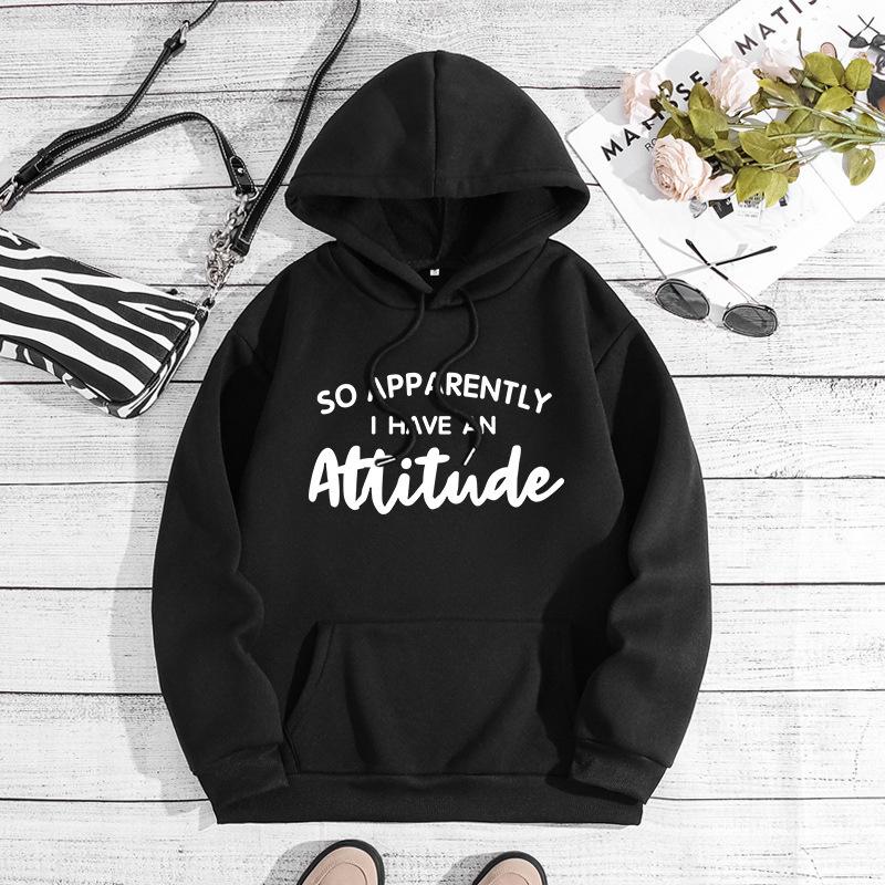 Autumn and Winter Threaded Sweater New Letter Fashion Printing Hooded Fleece Sweater Men's and Women's Tops