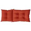 High back Chair Cushions 2 Pcs Melange Red 120x50x7 cm Fabric