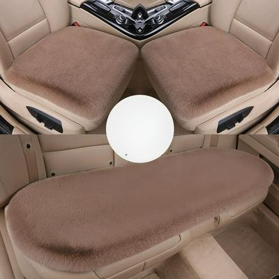 Three-piece Winter Rabbit Fur Car Seat Cushion Imitation Fur Car Seat Cushion Without Backrest Single Cushion