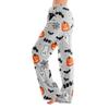 Adult Halloween Print Loose Fit Casual Pajama Pants No Drawstring for Sleep