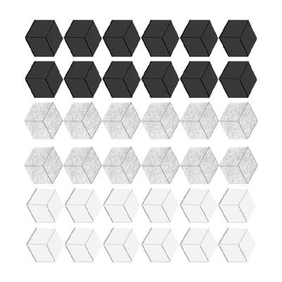 12PCS Sound Absorbing Wall Panels Polyester Texture Hexagonal Soundproof Foam Panels for Bedroom Music Room Decorations